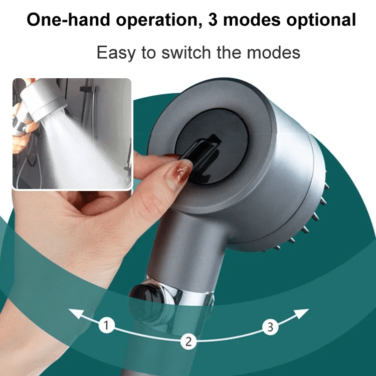 2 in 1 Massager + High Speed Shower Head